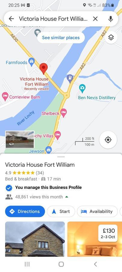 Victoria House Bed And Breakfast 威廉堡 外观 照片